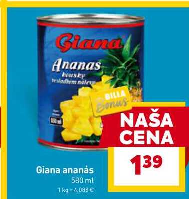 Giana ananás 580 ml 