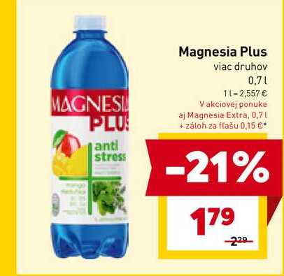 Magnesia Plus viac druhov 0,7l