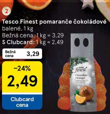 Tesco Finest pomaranče čokoládové balené, 1 kg 