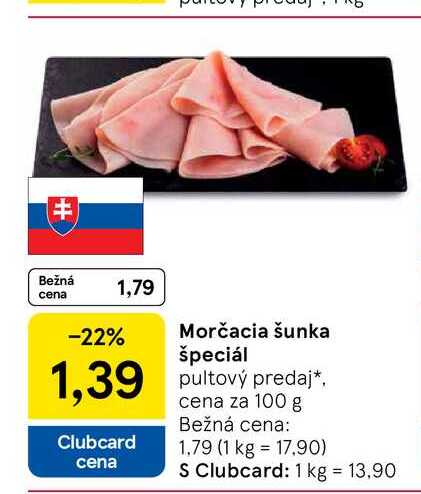 Morčacia šunka špeciál pultový predaj 100 g 