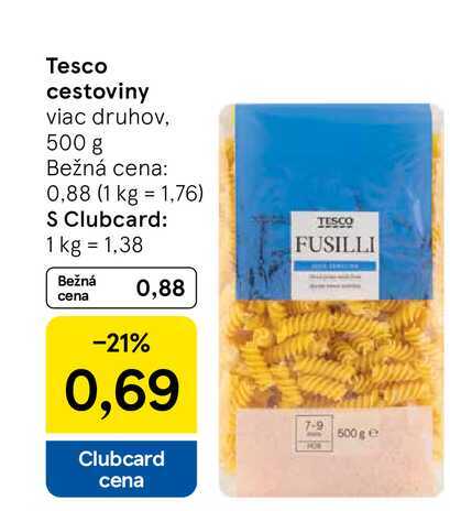 Tesco cestoviny viac druhov, 500 g 