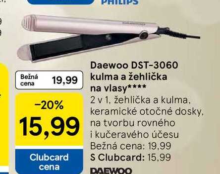Daewoo DST-3060 kulma a žehlička na vlasy