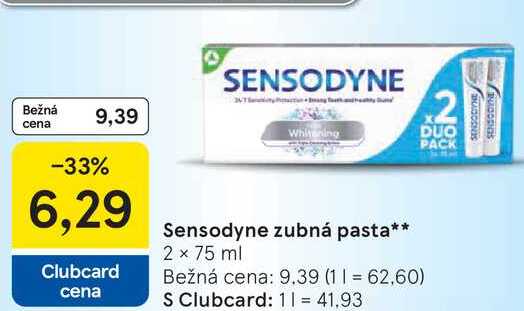 Sensodyne zubná pasta 2 x 75 ml
