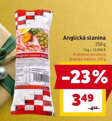 Anglická slanina 250 g