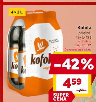 Kofola 4 x 2 l, vybrané druhy v akcii