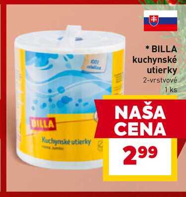 BILLA kuchynské utierky 2-vrstvové 1 ks
