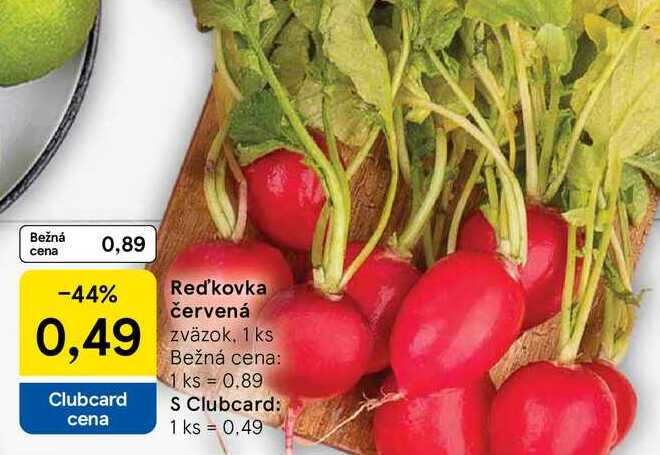 Reďkovka červená zväzok, 1 ks 