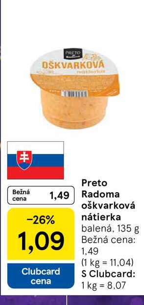 Radoma oškvarková nátierka balená, 135 g