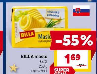 BILLA maslo 84% 250 g