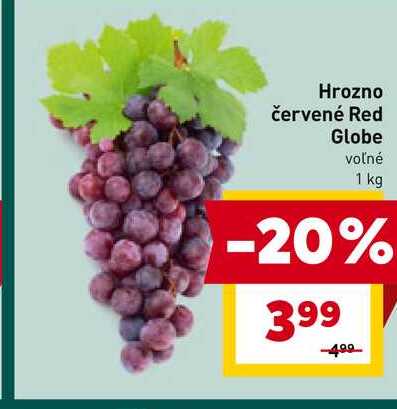 Hrozno červené Red Globe voľné 1 kg 