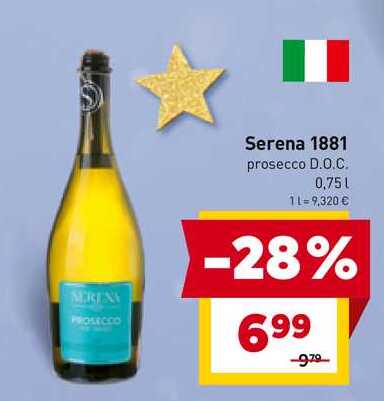 Serena 1881 prosecco D.O.C. 0,75l