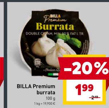 BILLA Premium burrata 100 g 
