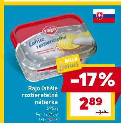 Rajo ľahšie roztierateľná nátierka 225 g 