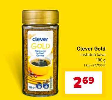 Clever Gold instatná káva 100 g v akcii