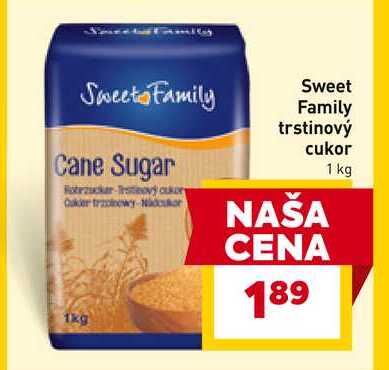 Sweet Family trstinový cukor 1 kg 