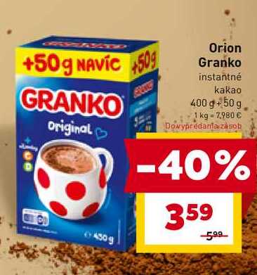 Orion Granko 400 g + 50g