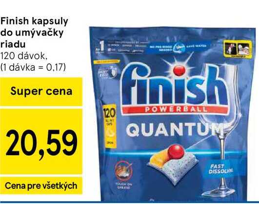 Finish kapsuly do umývačky riadu 120 dávok