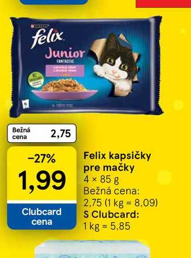 Felix kapsičky pre mačky 4 x 85 g