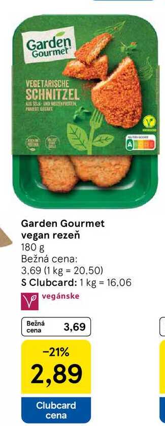 Garden Gourmet vegan rezeň 180 g 