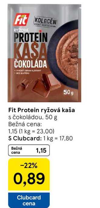Fit Protein ryžová kaša s čokoládou, 50 g 