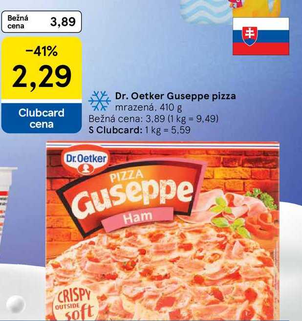 Dr. Oetker Guseppe pizza mrazená, 410 g 