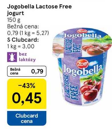 Jogobella Lactose Free jogurt 150 g