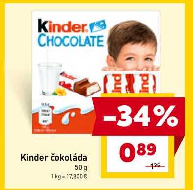 Kinder čokoláda 50 g