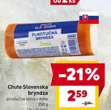 Chute Slovenska bryndza plnotučná letná v dyhe 250g
