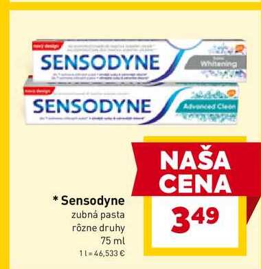 Sensodyne zubná pasta rôzne druhy 75 ml