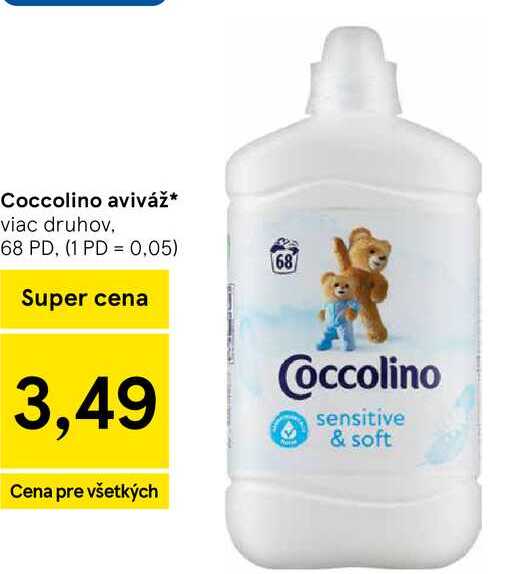 Coccolino aviváž viac druhov, 68 PD
