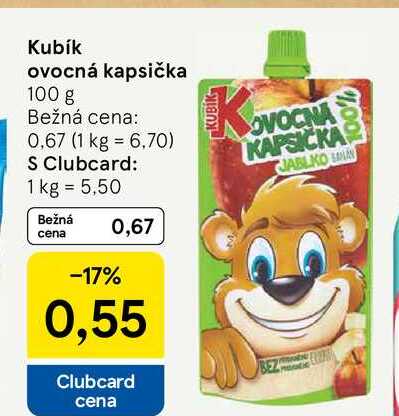 Kubík ovocná kapsička 100 g