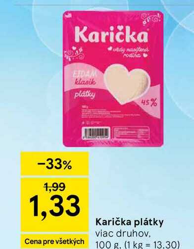 Karička plátky viac druhov, 100 g