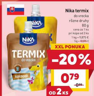 Nika termix do vrecka rôzne druhy 80 g 