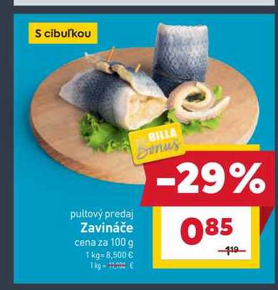 Zavináče cena za 100 g 