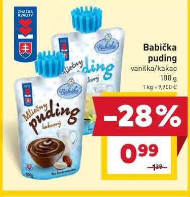 Babička puding vanilka/kakao 100 g 
