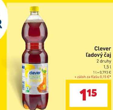 Clever Ľadový čaj 2 druhy 1,5l