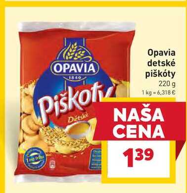 Opavia Piškóty 220 g