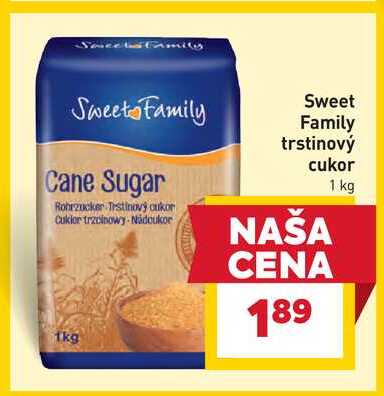 Sweet Family trstinový cukor 1 kg 