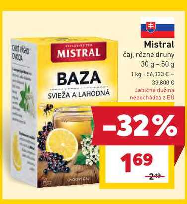 Mistral čaj, rôzne druhy 30 g - 50 g