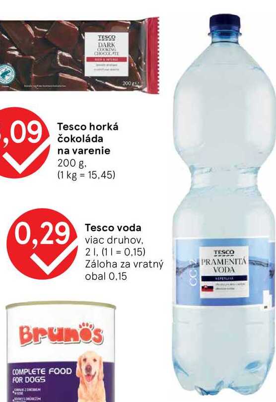Tesco voda viac druhov, 2l