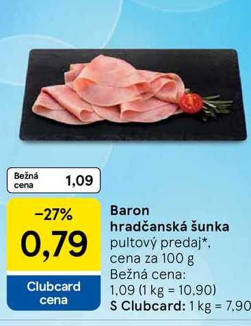 Baron hradčanská šunka 100 g