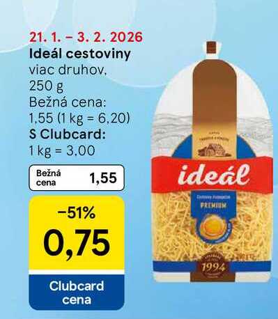Ideál Cestoviny 250 g