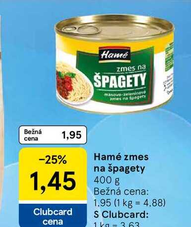 Hamé zmes na špagety 400g