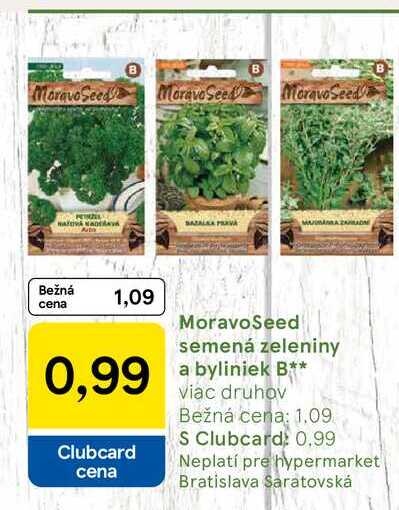 MoravoSeed semená zeleniny a byliniek B