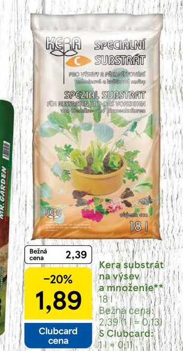 Kera substrát na výsev a množenie 18l