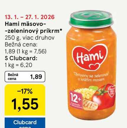 Hami mäsovo-zeleninový príkrm 250 g