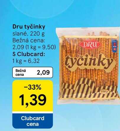 Dru tyčinky slané, 220 g 