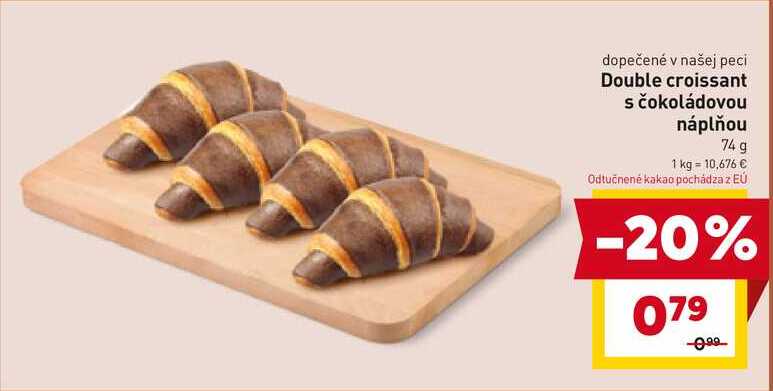 Double croissant s čokoládovou náplňou 74 g