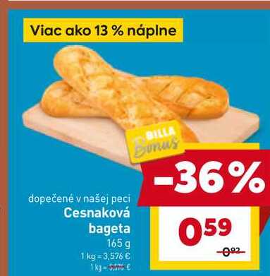 Cesnaková bageta 165 g 