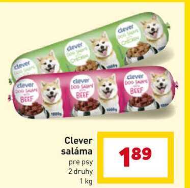 Clever saláma pre psy 1 kg 